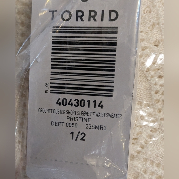 Torrid Crochet Short Sleeve Tie Waist Sweater XL, 2x, 3x NWT - Picture 11 of 16